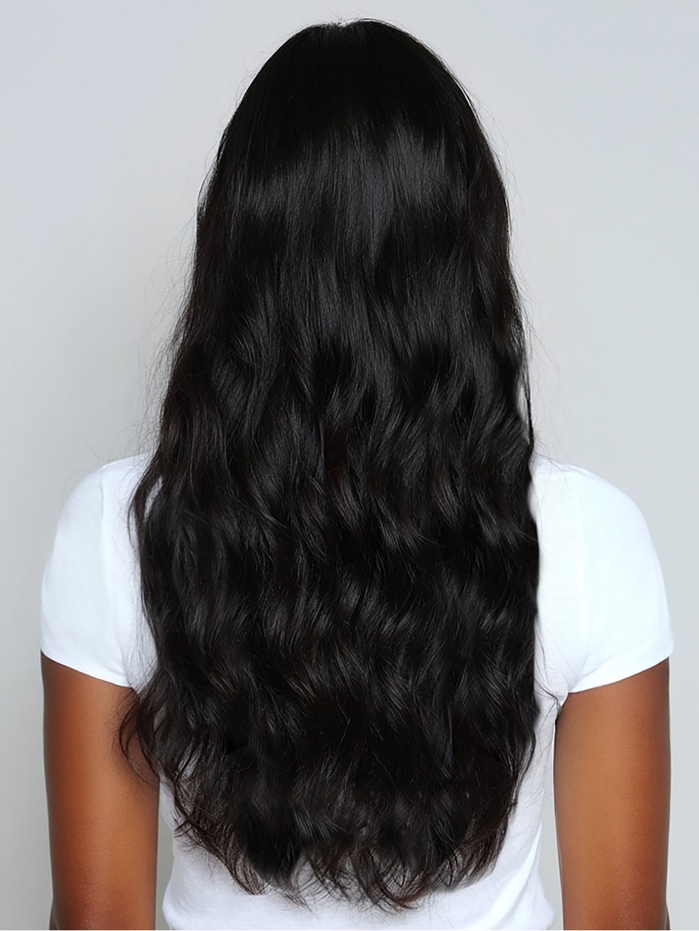 Bellami Silk Seam 240g 22" Off Black (1B) Clip-In Hair Extensions